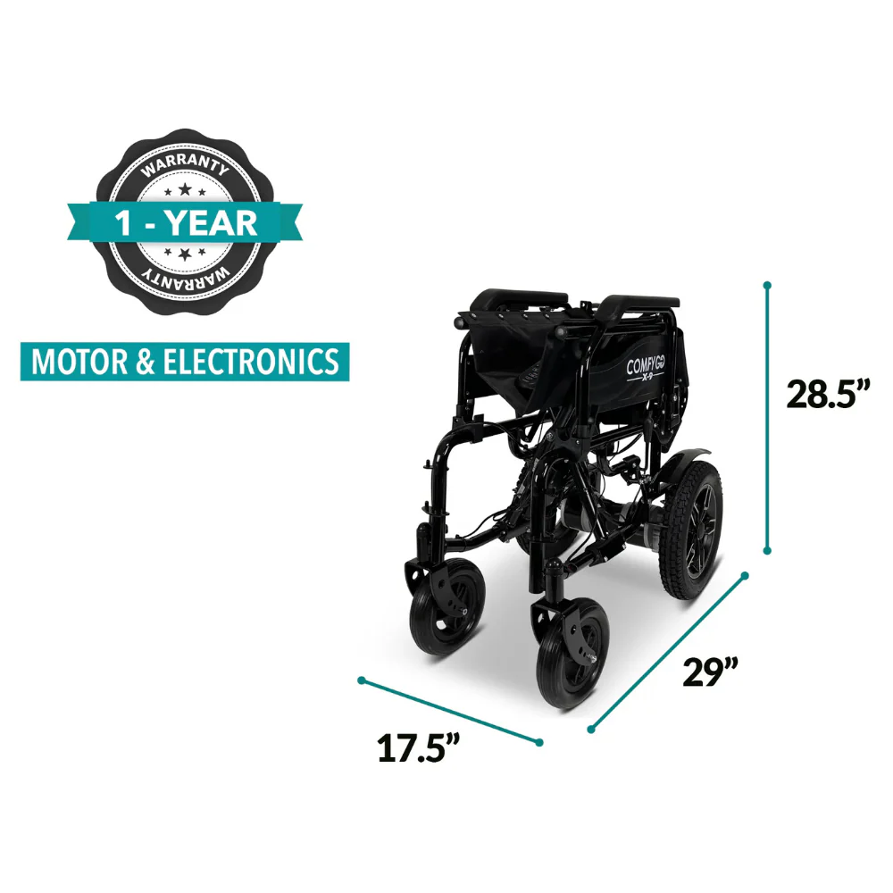 ComfyGo X-9 Auto Recline RC Electric Wheelchair - Image 3