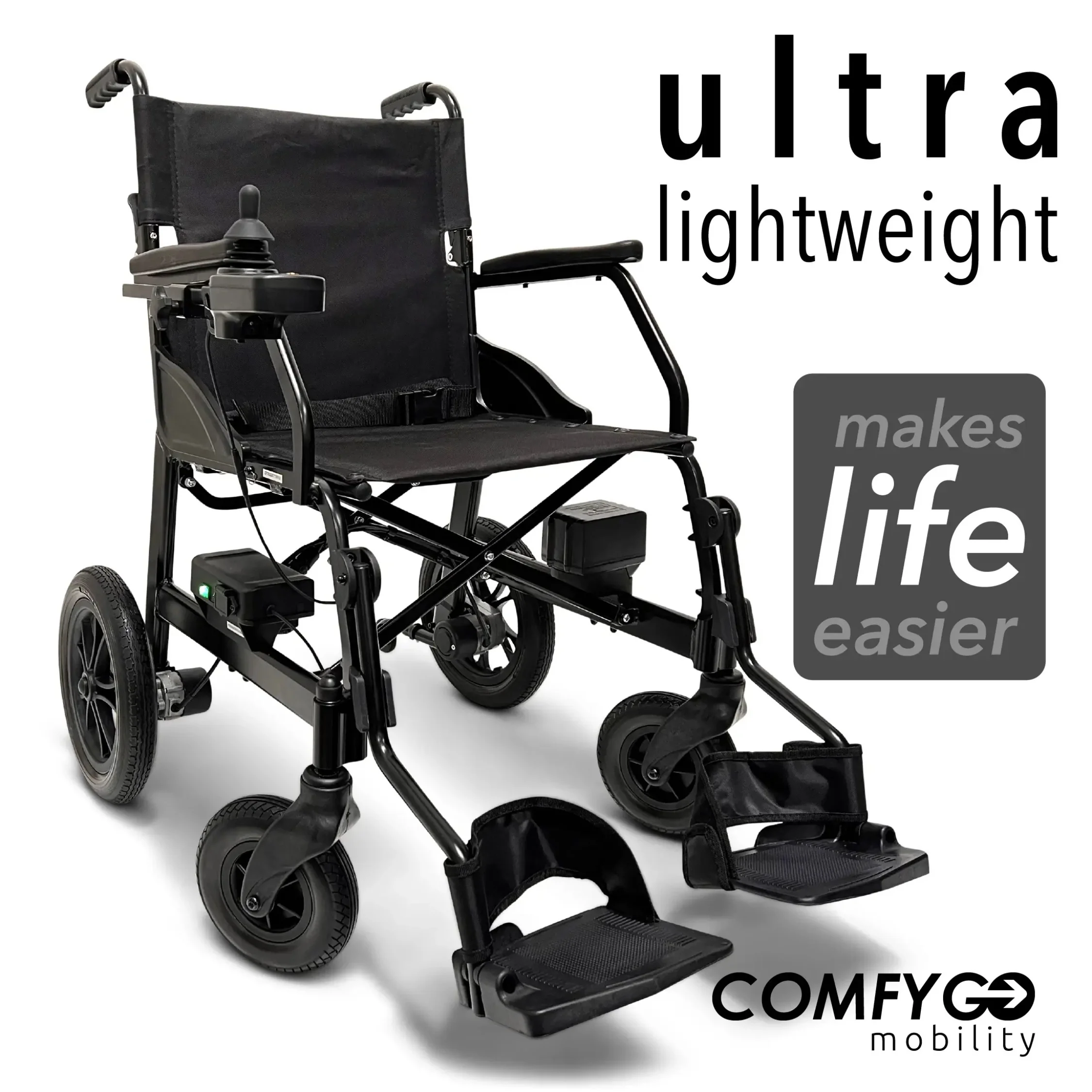 ComfyGO X-Lite 28 lb. Lightweight Manual Wheelchair Folding with Auto Detach Wheels & Replacement Parts - Image 5