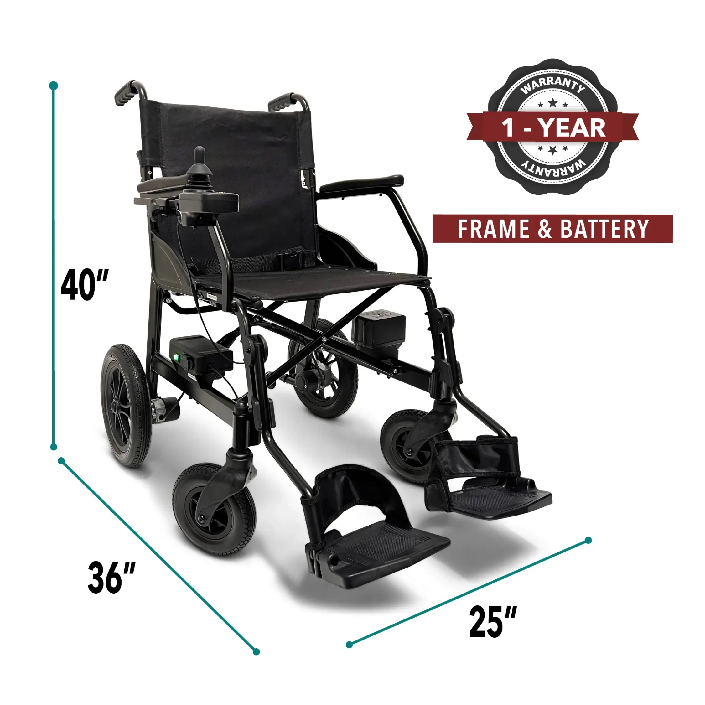 ComfyGO X-Lite 28 lb. Lightweight Manual Wheelchair Folding with Auto Detach Wheels & Replacement Parts - Image 8