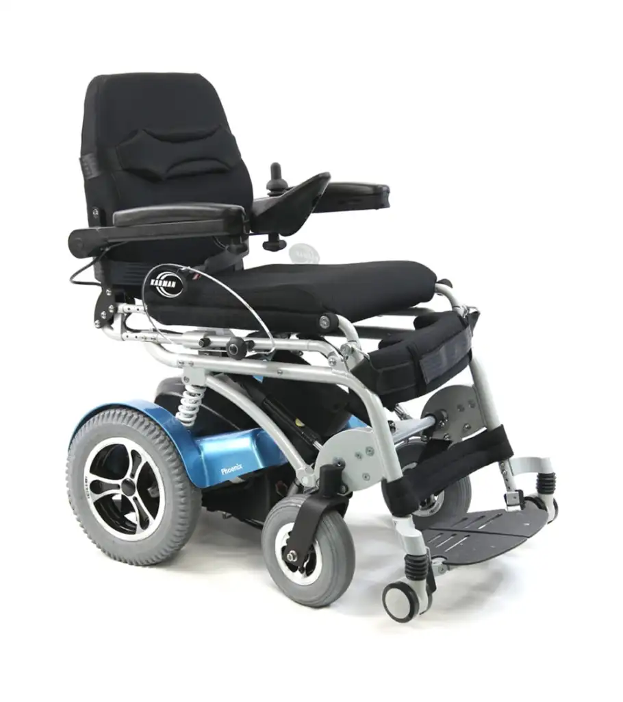 Full Powered Stand Up Chair with Tray Model XO-202  in Icy Arctic Blue - Image 2