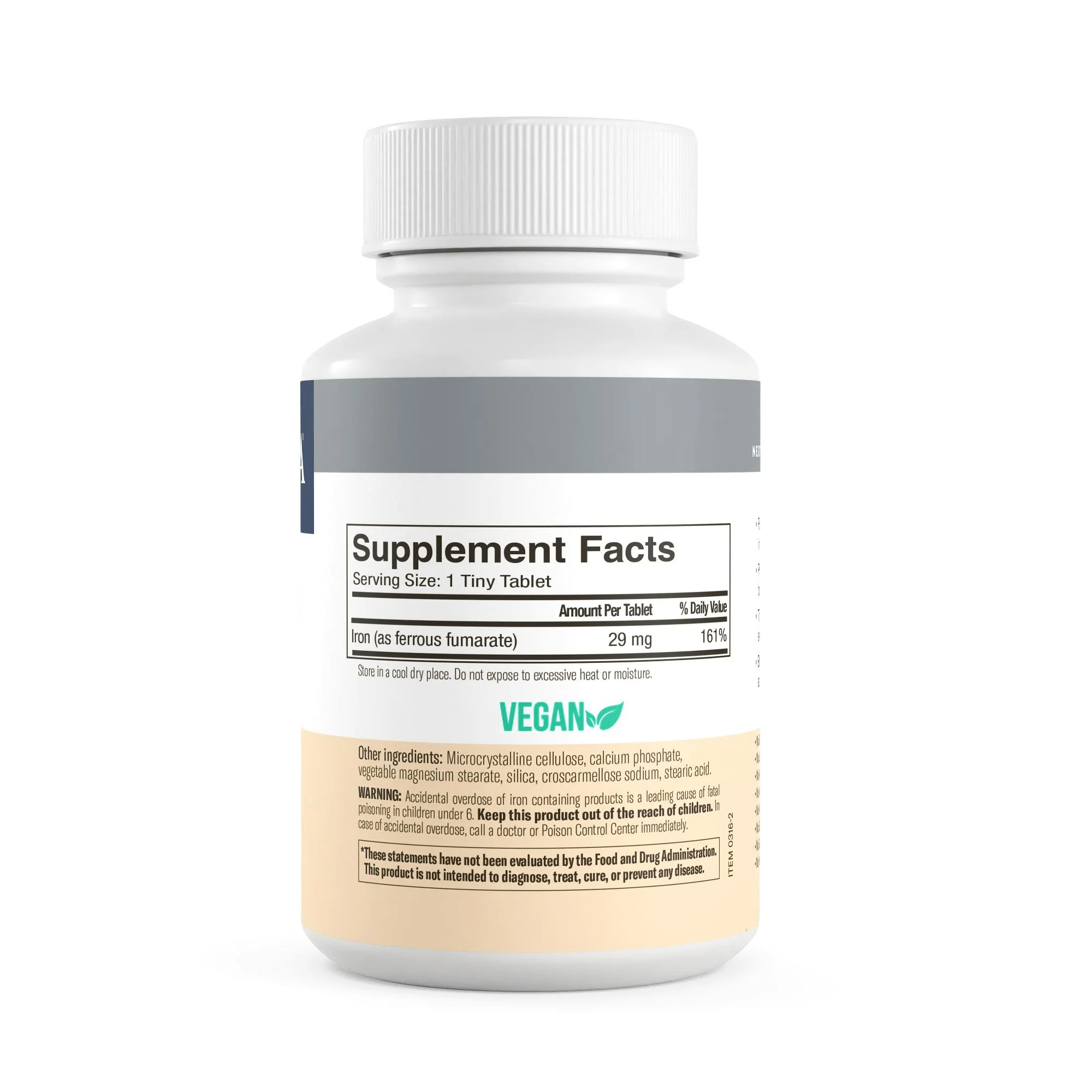 Iron (Ferrous Fumarate) 29 mg, Gentle & Easily Absorbed Iron - Image 9