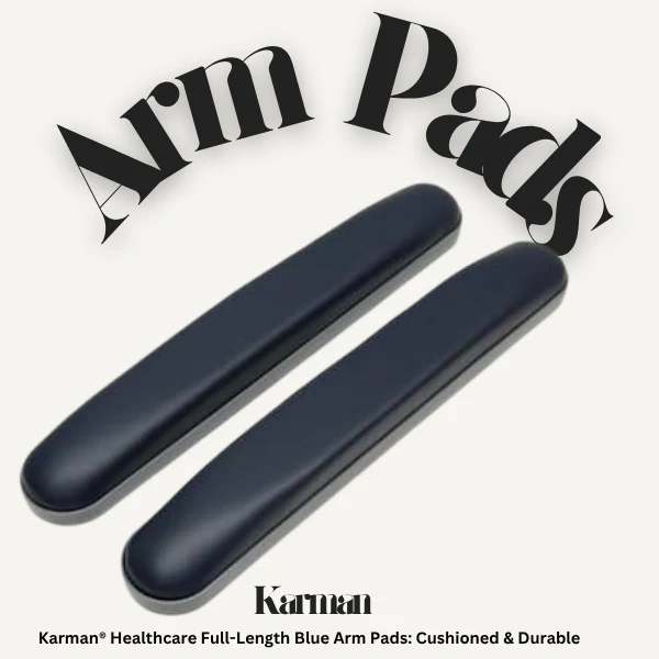 Karman® AP21 Full-Length Grey Arm Pads: Cushioned Vinyl for Wheelchairs - Image 2