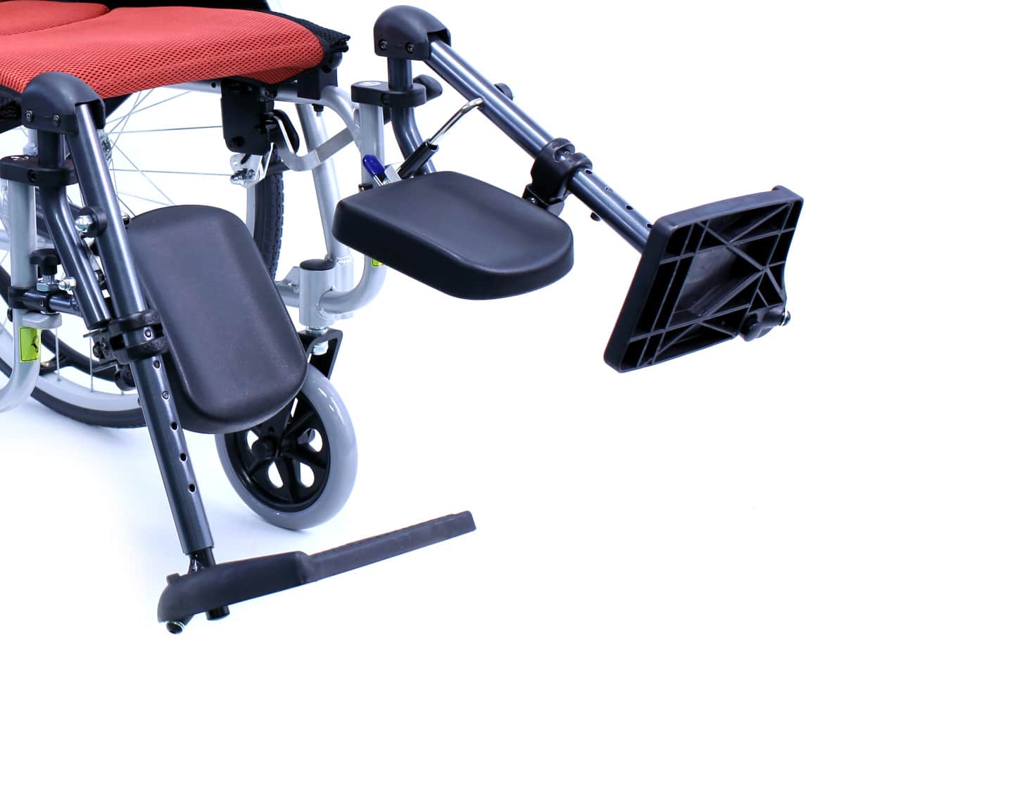 Karman Elevating Legrest with Padded Calf Pad Adjustable Footplates for S-115 & S-100 Series Wheelchairs