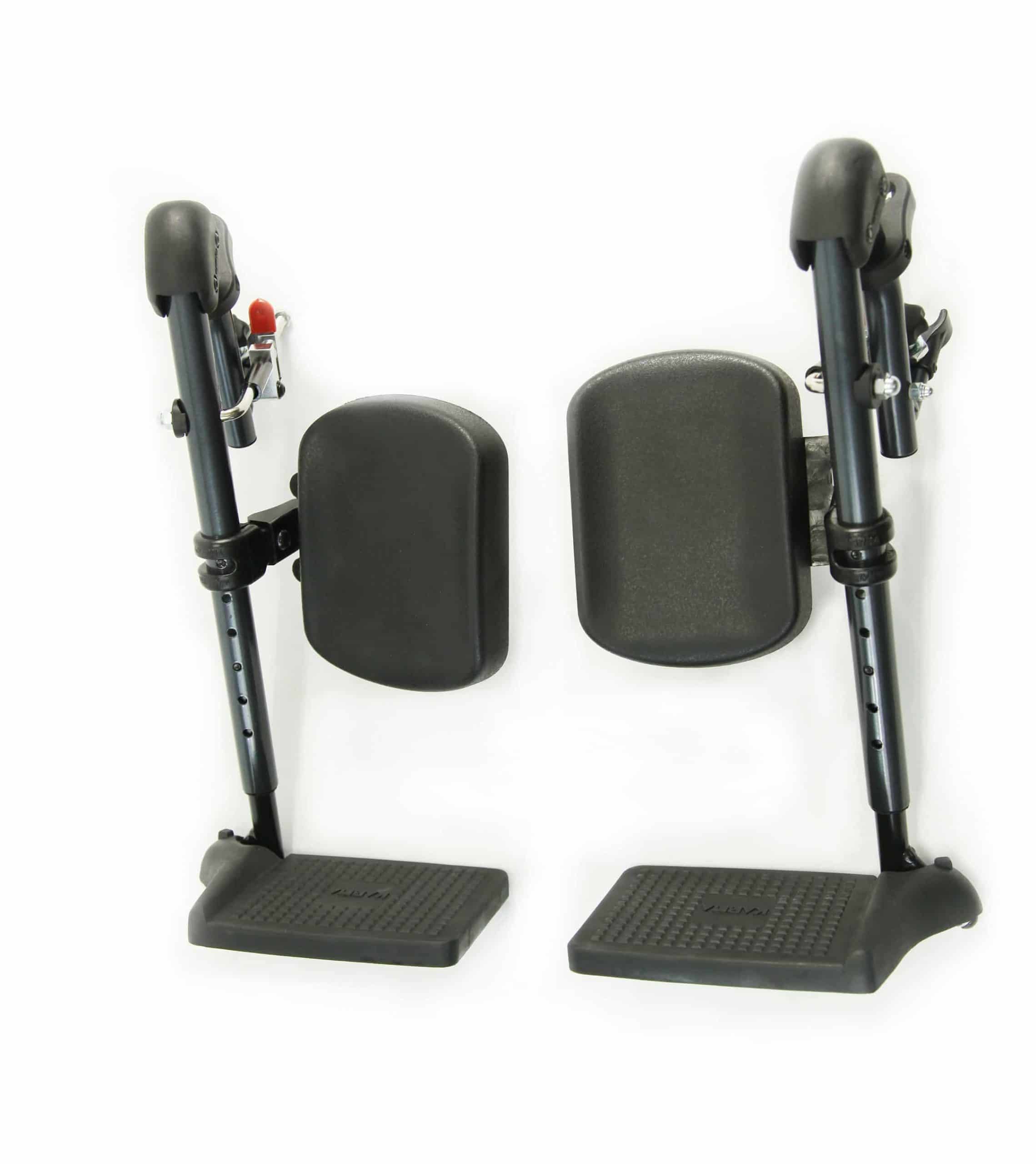 Karman Elevating Legrest with Padded Calf Pad Adjustable Footplates for S-115 & S-100 Series Wheelchairs - Image 2