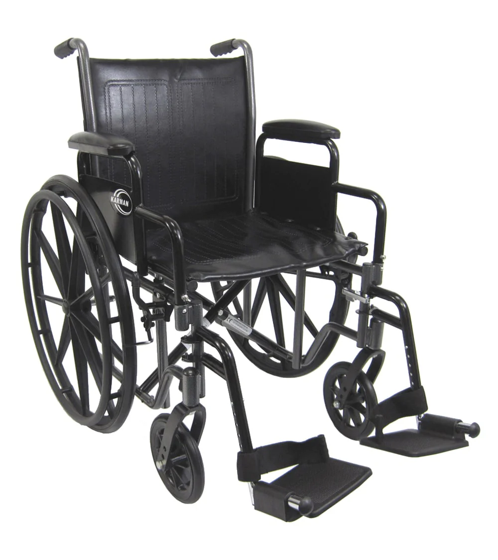 Karman KN-700T Wheelchair, Lightweight, 18" Seat, Removable Arms 39lb!