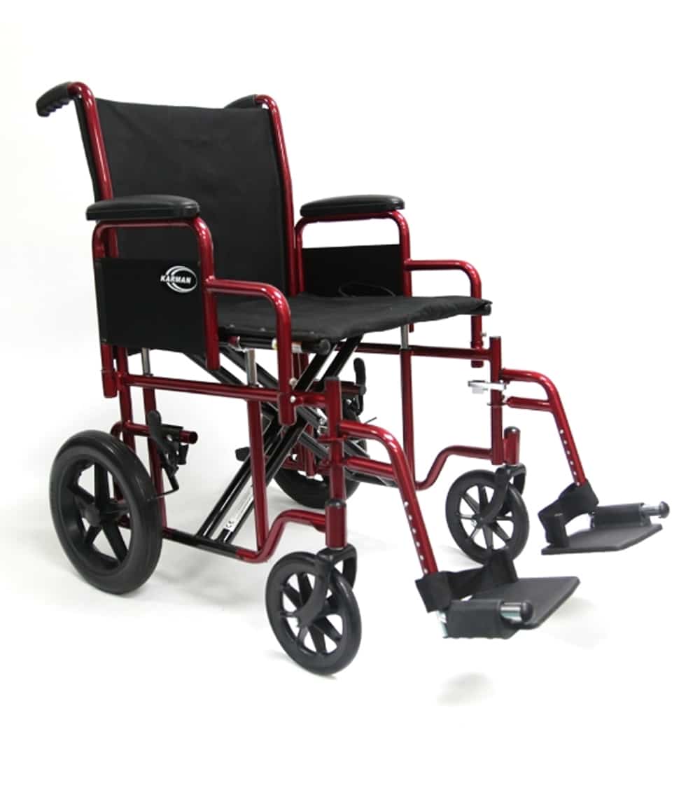 Karman T900 Series in T 920 & 922W 22" Heavy Duty Transport Wheelchair 40lb.