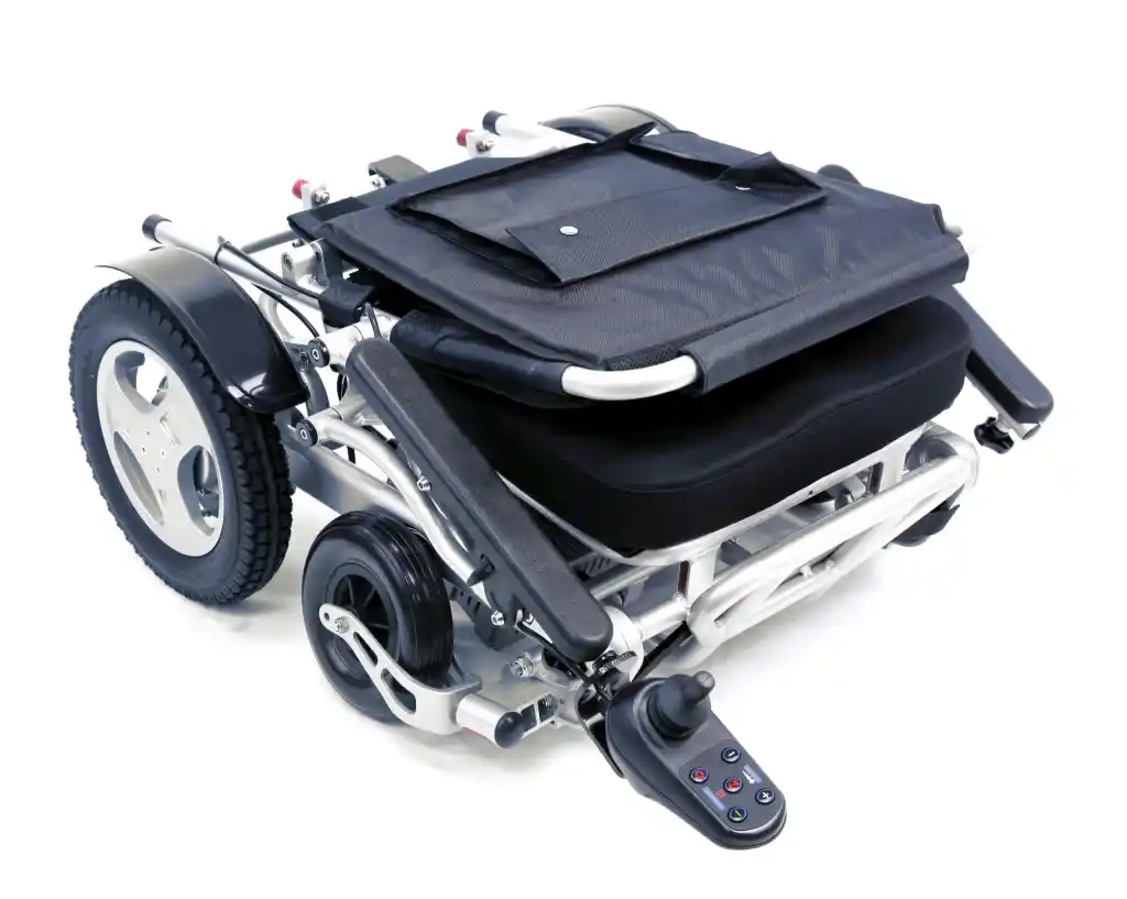 Karman Tranzit Go Electric Wheelchair: Lightweight, Foldable, Brushed Silver or Black - Image 7