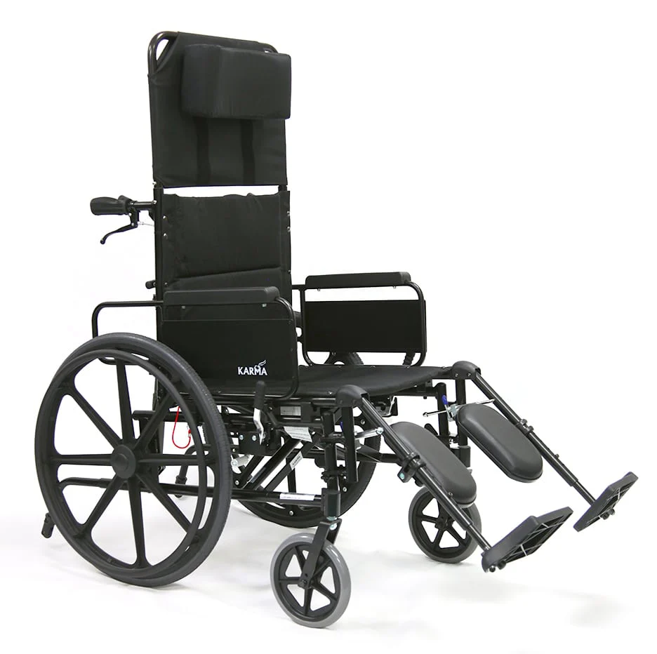 KM5000 Lightweight Reclining Wheelchair with Removable Desk Armrest