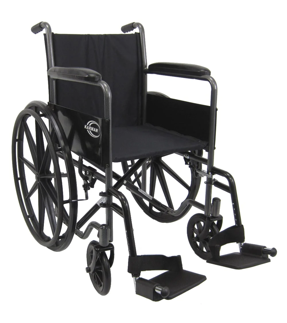 LT-800T 34 lbs. Lightweight Steel Wheelchair with Fixed Armrest