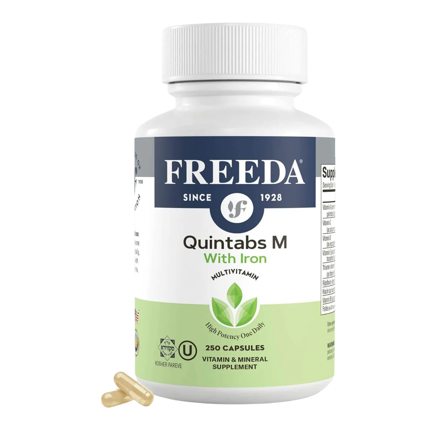 Quintabs-M with Iron - Comprehensive Multivitamin - One Daily