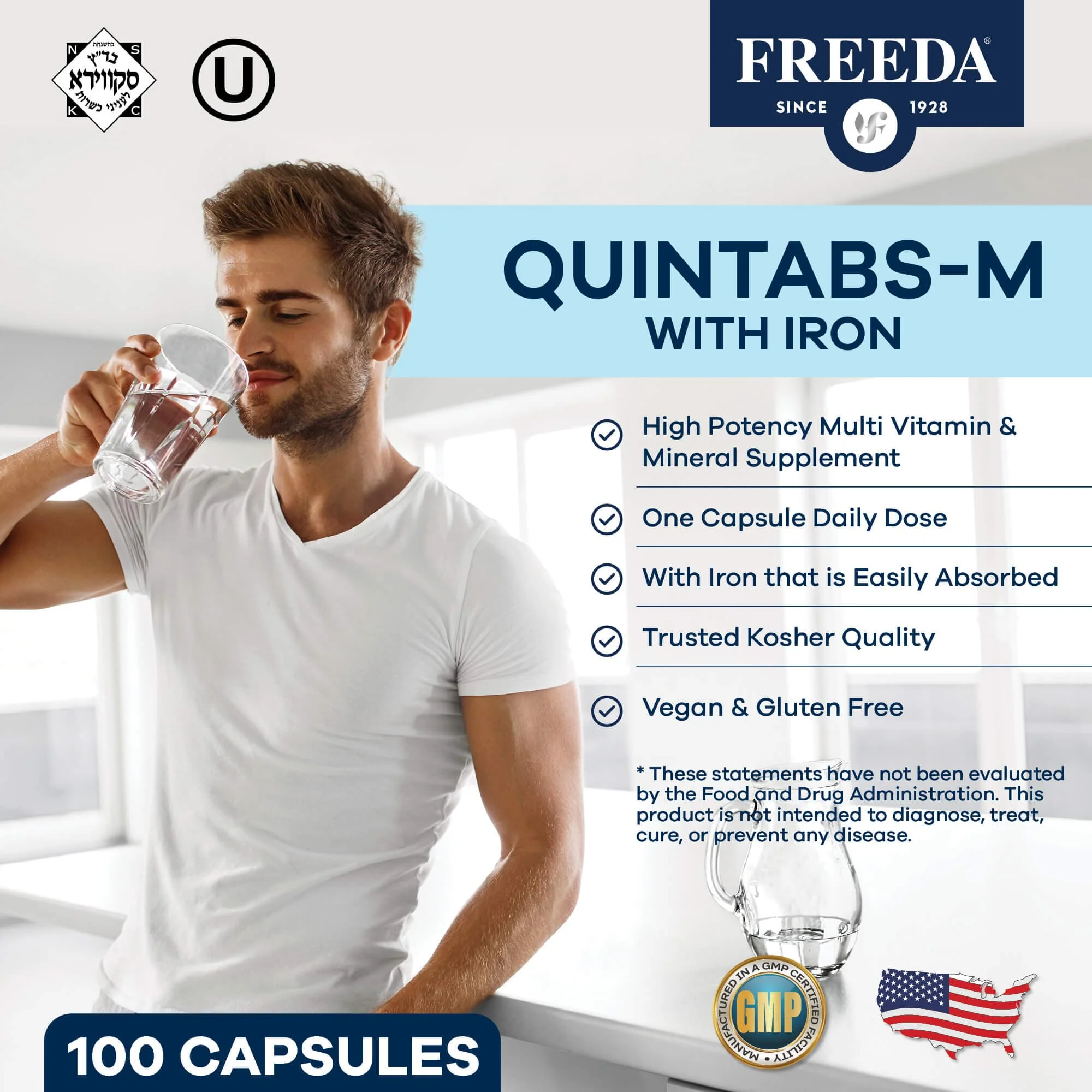 Quintabs-M with Iron - Comprehensive Multivitamin - One Daily - Image 3