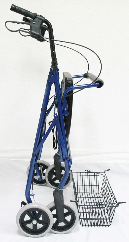 R-4700 Extra Wide Bariatric Rollator with Padded Flip-down Seat in 2 Jewel Tones!