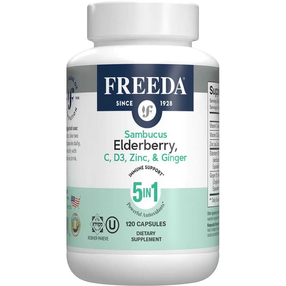 Sambucus Elderberry with Vitamin C, D3, Zinc & Ginger 120 Capsules - Image 4