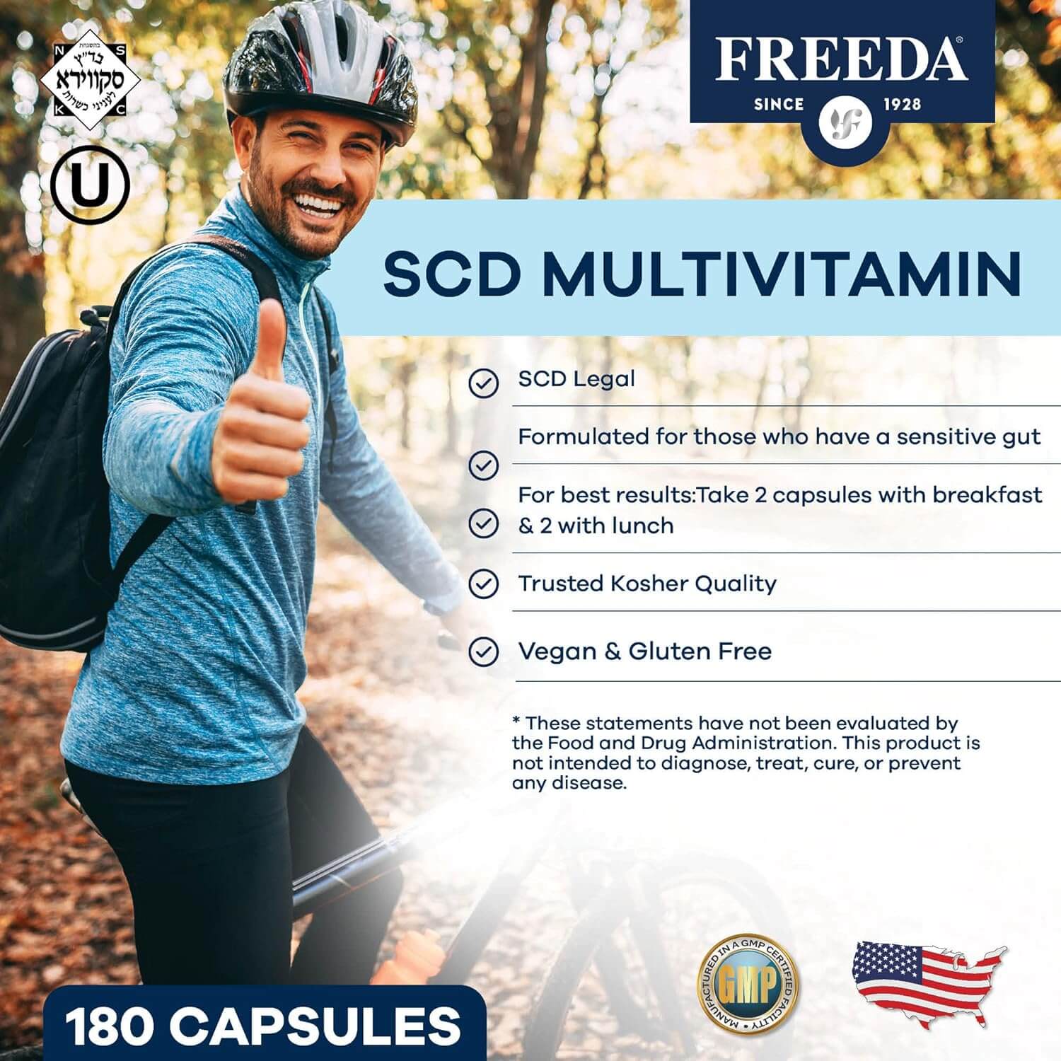 SCD Multivitamin - 180 Vegetable Capsules - Image 2