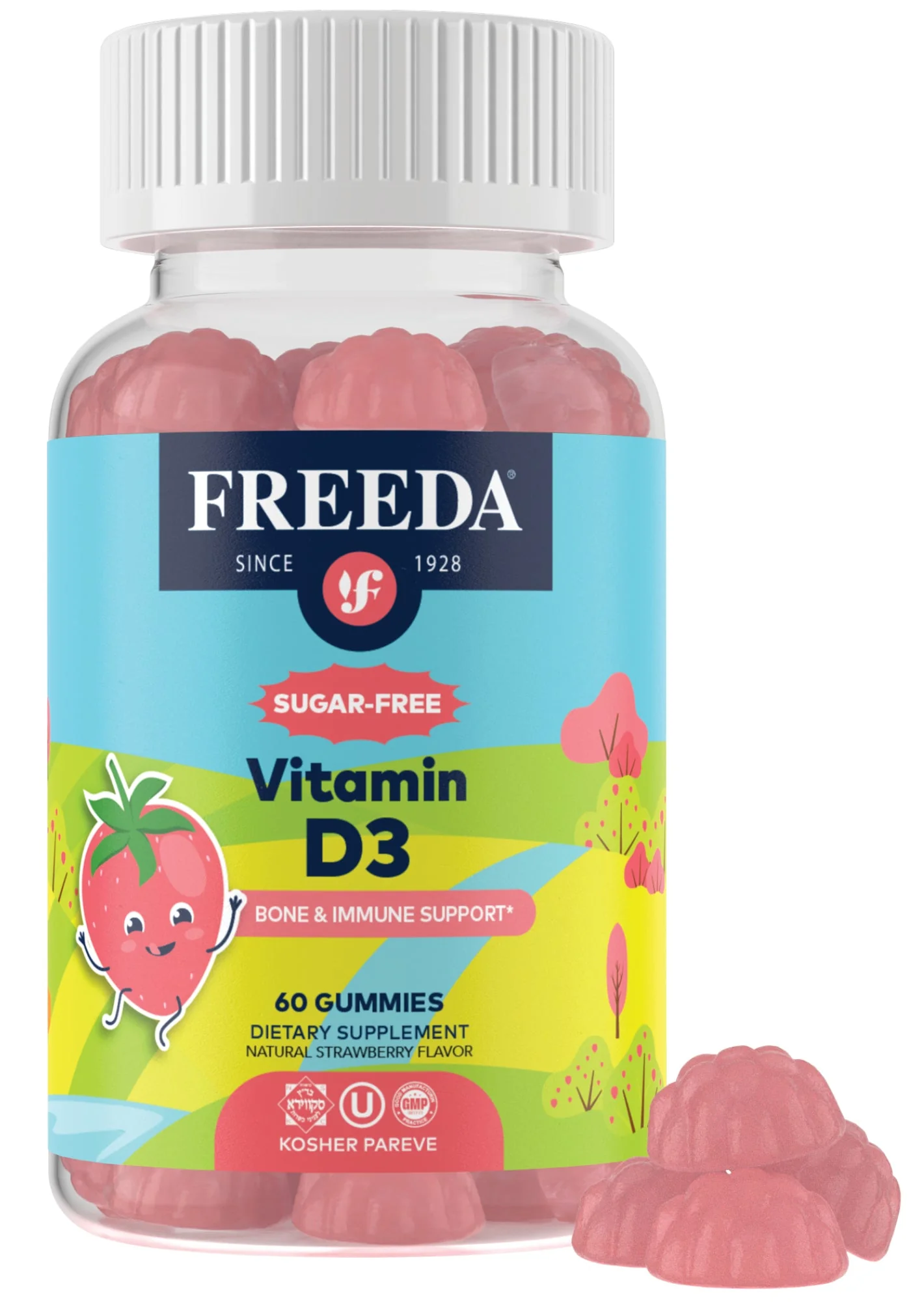 Sugar Free Vitamin D3 1,000 IU - 60 Gummies