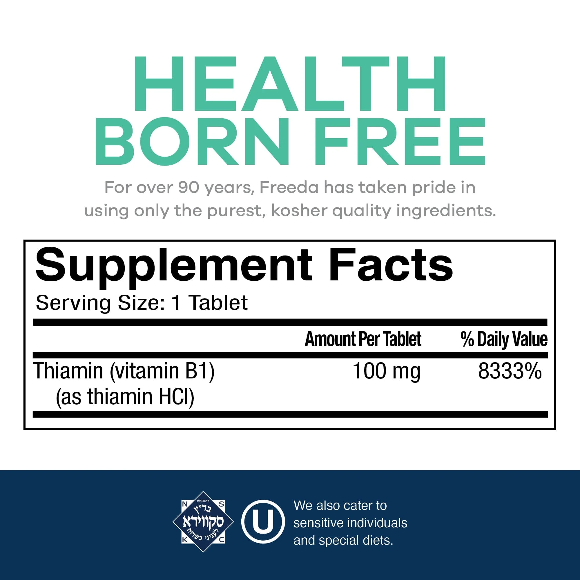 Vitamin B1 (Thiamin HCL) 100 mg - 100 Tablets - Image 7