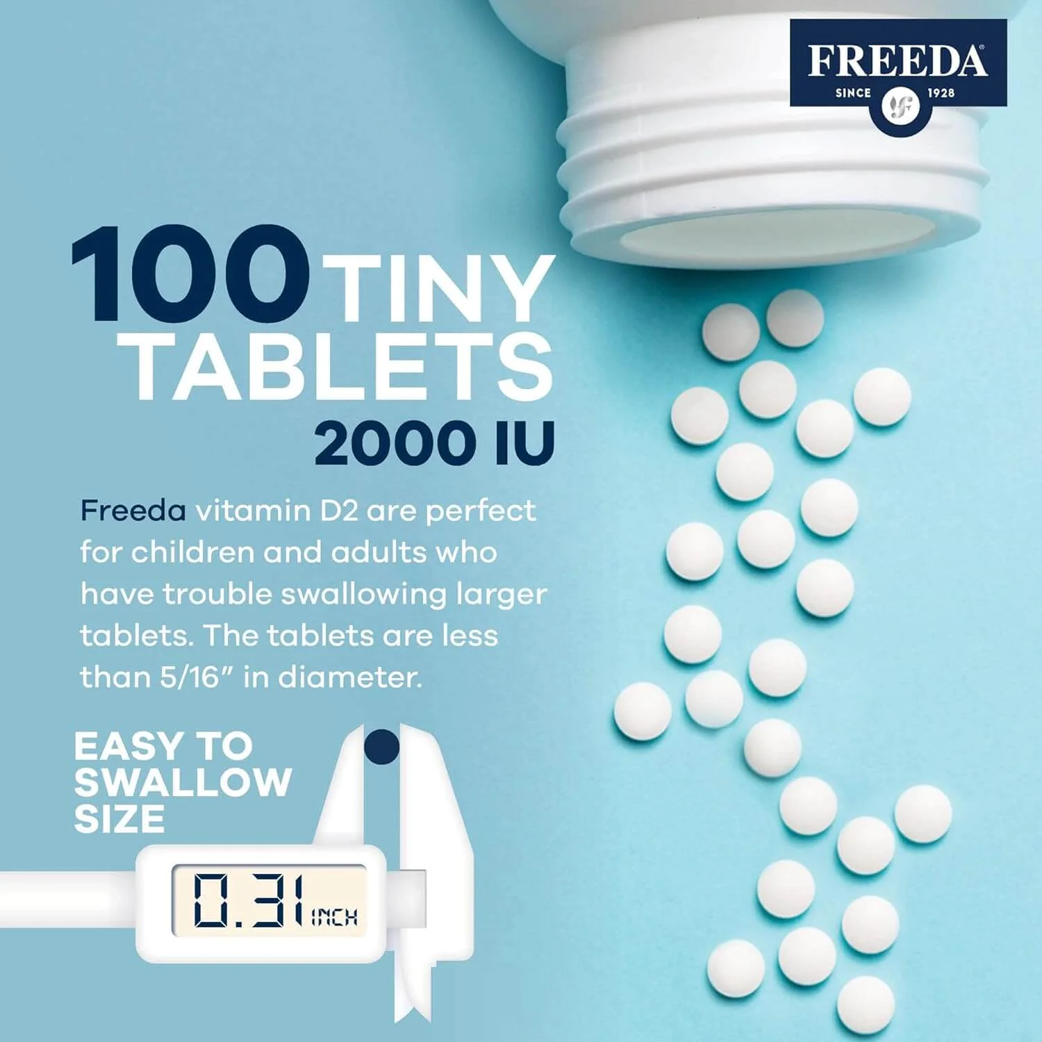 Vitamin D2 2000 IU - 100 Tiny Tablets - Image 5